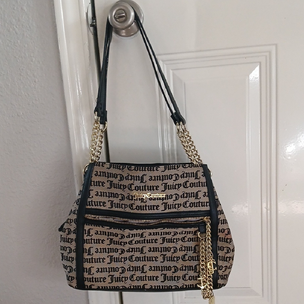 Juicy Couture Black & Gold Chain Handbag